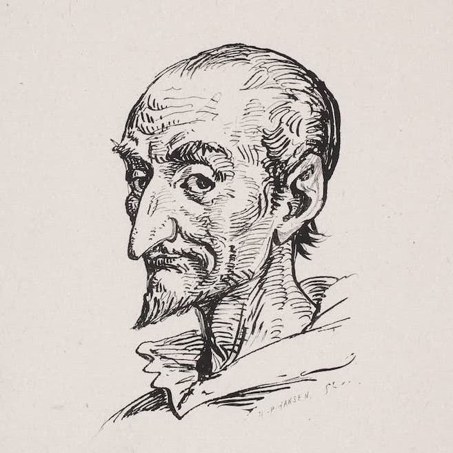 Desenho a lápis de Dom Quixote